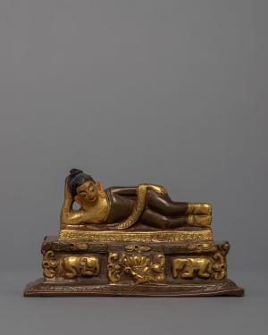 Sleeping Buddha Statue | Serene Symbol of Nirvana and Peace | Religious Home Decor |Historical Buddha Reclining Posture Artwork |Rare Statue
